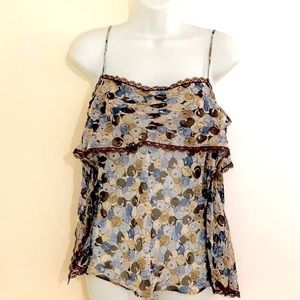 BCBG Max Azria Ruffle Cowl Neck Blouse